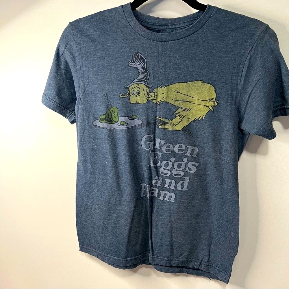 Dr. Seuss Green Eggs and Ham Graphic Tee Shirt Size S